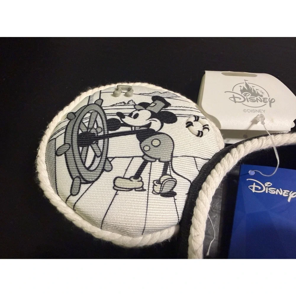 Disney 100 Decades Steamboat Willie Mickey Mouse Ear Headband 1920s NWT